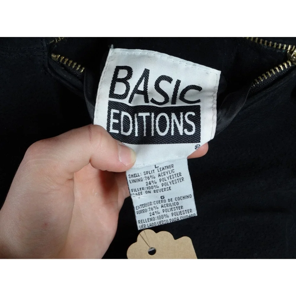VTG Basic Editions Faux Fur Coat XL/2XL Brown‎ Leopard Print Y2K Zip Up Reverse